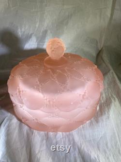 Fenton Pink Powder Dish