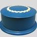 Fesco Mayfair Blue and White Powder Box, Wedgwood Blue Plastic Vanity Storage