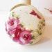 Floral Porcelain Powder Dish with Puff, Vanity Decor