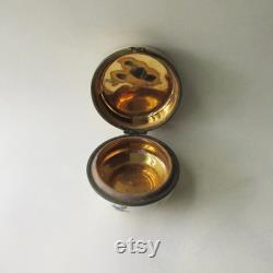 France Vintage Victorian Porcelain Dresser Jar Powder Vanity Box