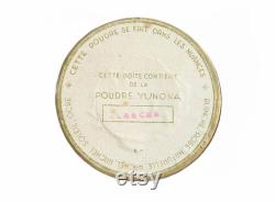 French Face Powder Box with Metal Lid YUNONA Unopen 1930s