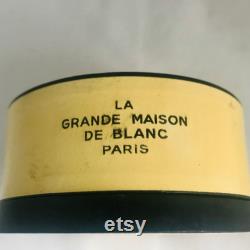 French Vintage Face Powder Box La Grande Maison de Blanc Paris 1930s