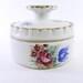 French Vintage Limoges Hand painted Floral Porcelain Powder or Jewelry Box signed H. Authier (T56)