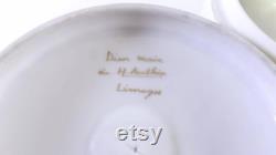 French Vintage Limoges Hand painted Floral Porcelain Powder or Jewelry Box signed H. Authier (T56)