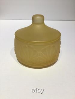Frosted Resin powder box trinket dish yellow