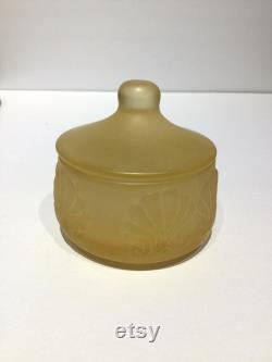 Frosted Resin powder box trinket dish yellow