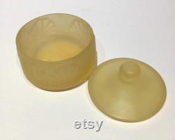 Frosted Resin powder box trinket dish yellow