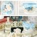 GORGEOUS Weimar porcelain powder box with lid with handpainted forget-me-not flowers, 1848-1933