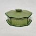 Green Celluloid Powder Box-Hampton Arch-Amerith-Nice Condition