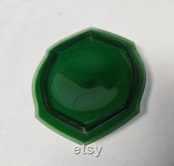 Green Celluloid Powder Box-Hampton Arch-Amerith-Nice Condition