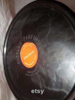 Guerlain Deco Powder Box Shalamar Vintage 1960s Faux Tortoise Shell Acrylic Classic Vanity Storage
