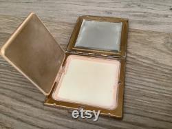 H93 Vintage compact with guilloche enamel rose