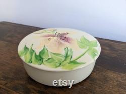 Hand painted jewelry or powder dish