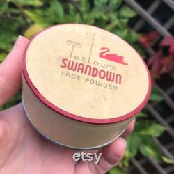 Henry Tetlow's Swandown Face Powder Remnants in Original Card Box Circa 1930, 2.75 x 1.25 , Powder Retains Original Scent