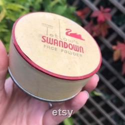 Henry Tetlow's Swandown Face Powder Remnants in Original Card Box Circa 1930, 2.75 x 1.25 , Powder Retains Original Scent