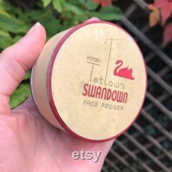 Henry Tetlow's Swandown Face Powder Remnants in Original Card Box Circa 1930, 2.75 x 1.25 , Powder Retains Original Scent