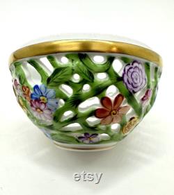 Herend Fantasy Bonbonnière Reticulated Potpourri Box