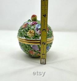 Herend Fantasy Bonbonnière Reticulated Potpourri Box