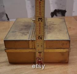 Hickok Powder Trinket Box 14kt Plated Brass Vintage 1960s SALE Was 46 Now 40