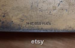Hickok Powder Trinket Box 14kt Plated Brass Vintage 1960s SALE Was 46 Now 40
