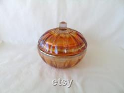 Iittala Carnival Glass Diamond Point Columns Powder Box