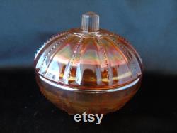 Iittala Carnival Glass Diamond Point Columns Powder Box