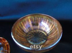 Iittala Carnival Glass Diamond Point Columns Powder Box