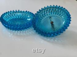 Indiana Capri Diamond Point Powder Dish, Lidded Powder, Candy Dish, Bathroom Soap Dish, Powder Room Decor, Gift for Her