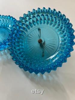 Indiana Capri Diamond Point Powder Dish, Lidded Powder, Candy Dish, Bathroom Soap Dish, Powder Room Decor, Gift for Her