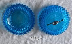 Indiana Glass Diamond Point Candy Powder Jar