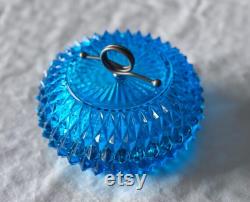 Indiana Glass Diamond Point Candy Powder Jar