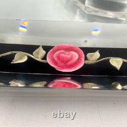 Jane Arts Vanity Mirror Lucite Handles Pink Flowers Footed withAtomizer Powder Box Jane Arts Vanity Mirror Lucite Handles Pink Flowers Footed withAtomizer Powder Box