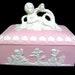 Japan Bisque Porcelain 23 120 Pink Jasperware Cherub Putti Dresser Box 1920-50s