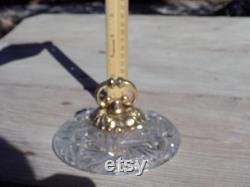 Jar Lid, Powder Puff Jar Lid, Glass Brass lid, Cut Glass Lid, Replacement Lid, Memories, Gift, Prop, Daysgonebytreasures