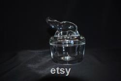 Jeanette Glass Elephant lid with bowl