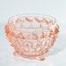 Jeannette Glass Pink Depression Glass Cube Cubist Powder Jar 3 legs Vintage htf Pink depression footed diamond
