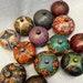 Kashmiri Hand Painted Powder Box Hand painted round box paper mache box