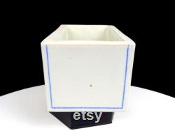 Ken Stevens Signed Northwest Art Pottery Blue Line Dresser Box Without Lid 1997