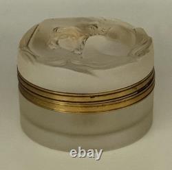 LALIQUE Crystal Vintage DAPHNE Trinket Jewelry Powder Box
