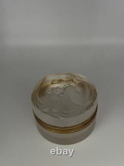 LALIQUE Crystal Vintage DAPHNE Trinket Jewelry Powder Box