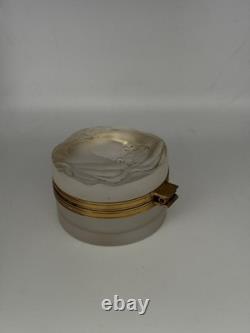 LALIQUE Crystal Vintage DAPHNE Trinket Jewelry Powder Box