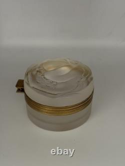 LALIQUE Crystal Vintage DAPHNE Trinket Jewelry Powder Box