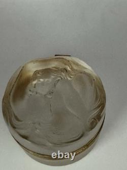 LALIQUE Crystal Vintage DAPHNE Trinket Jewelry Powder Box