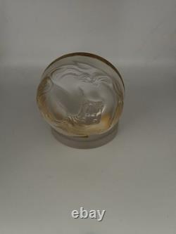 LALIQUE Crystal Vintage DAPHNE Trinket Jewelry Powder Box