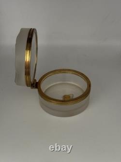 LALIQUE Crystal Vintage DAPHNE Trinket Jewelry Powder Box