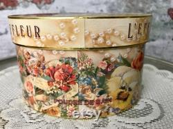 L'Effleur Scented Perfumed Dusting Powder Coty Cynthia Hart Original Puff Discontinued Floral Oval Box Butterflies Pansies 5 Oz 141 Grams