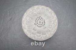 Lalique Dahlia Powder Box Lidded Jar Signed BEAUTIFUL 4.25 Inches Diameter