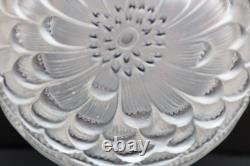 Lalique Dahlia Powder Box Lidded Jar Signed BEAUTIFUL 4.25 Inches Diameter
