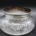 Large Antique Art Deco Lidded Sterling Silver and Tortoiseshell Powder Pot Percy Jones Finch Birmingham
