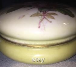 Large Circa 1892-1917 TV Tressemanes and Volt Porcelain Powder Vanity Jar -HP Roses